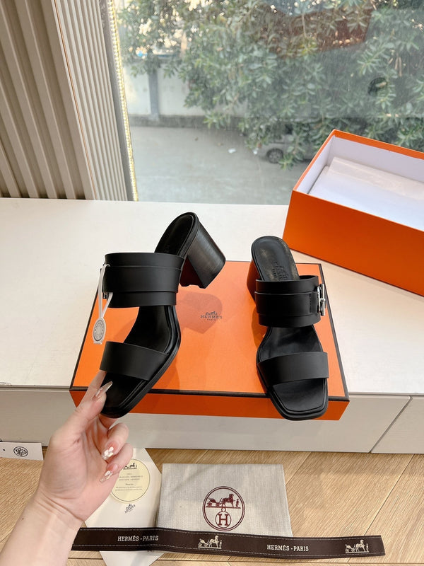 HM Kute 60 Sandal Black Cowhide 202825