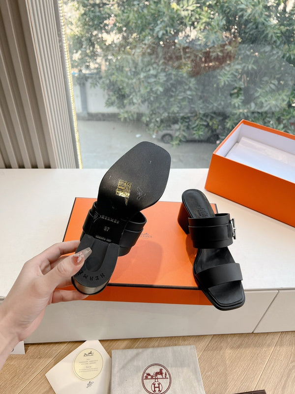 HM Kute 60 Sandal Black Cowhide 202825