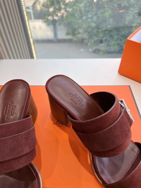 KUTE 60 SANDAL IN CHESTNUT BROWN SUEDE