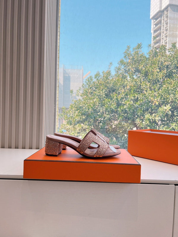 HM 25C Oasis Sandal Salom Leather With Rhinestone 202836