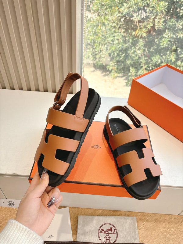 HM 25 Genius Sandal Gold Black Calfskin