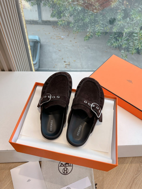 HM 25 Key Mule Red Wine Suede