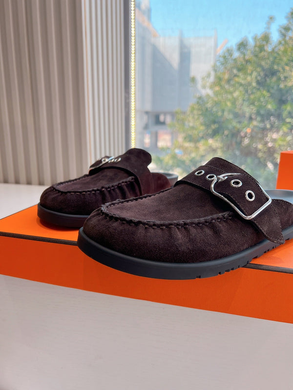 HM 25 Key Mule Red Wine Suede