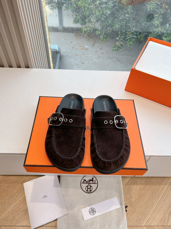 HM 25 Key Mule Red Wine Suede