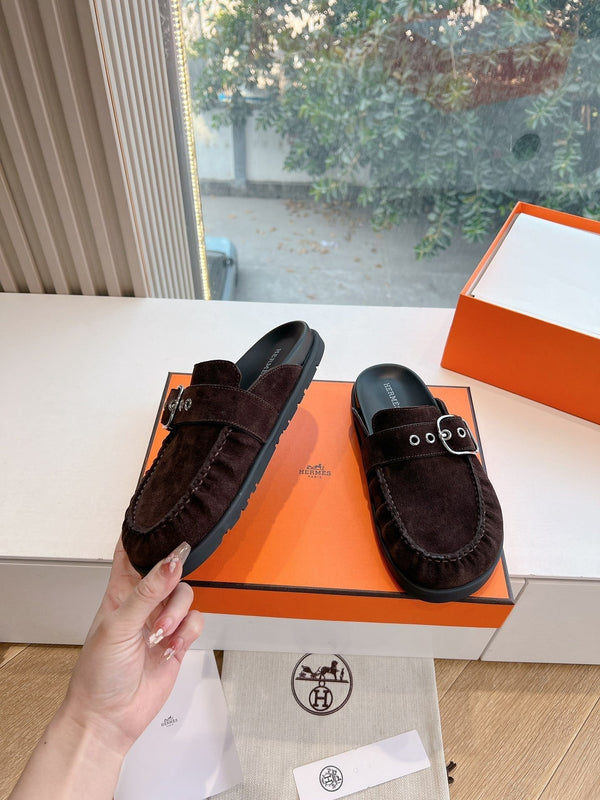 HM 25 Key Mule Red Wine Suede