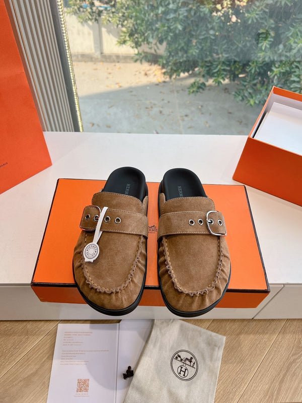 HM 25 Key Mule Brown Suede