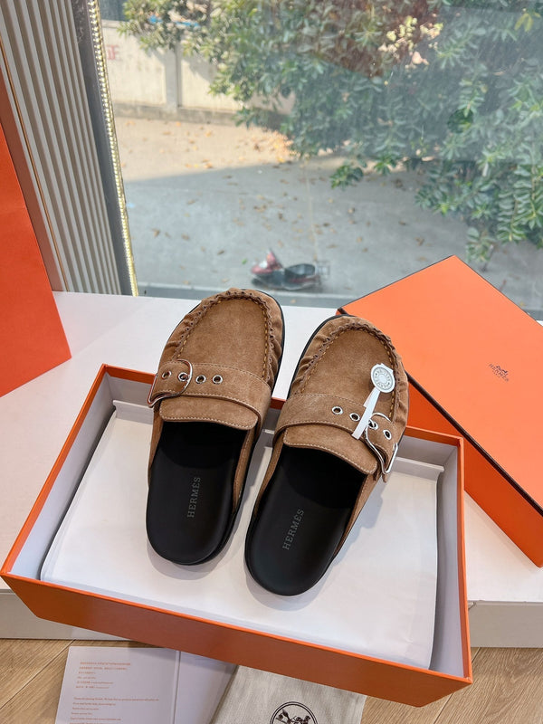 HM 25 Key Mule Brown Suede