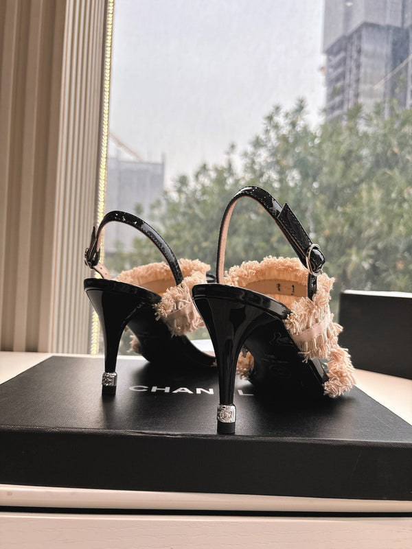 Sandali CC con fiocco Nude 7cm Pelle di agnello 202867