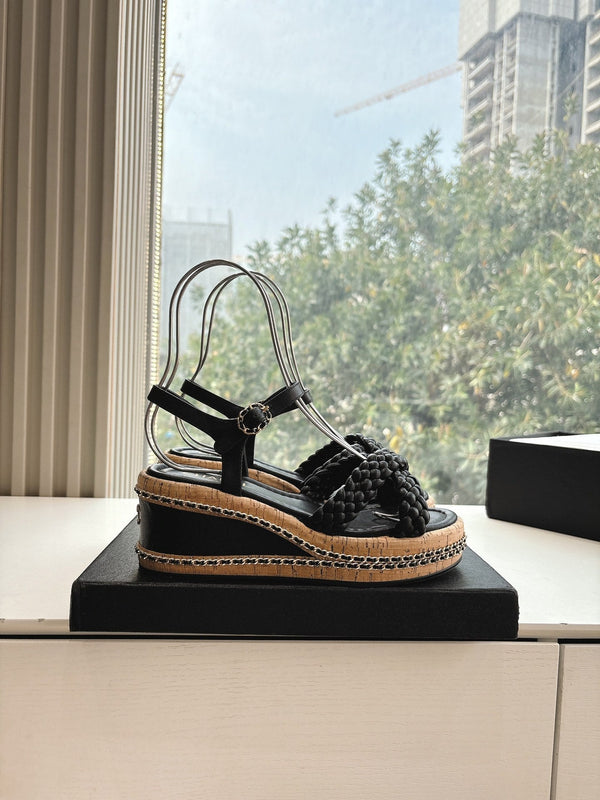 Sandali Mules CC Nero 6cm Pelle di Agnello 202879