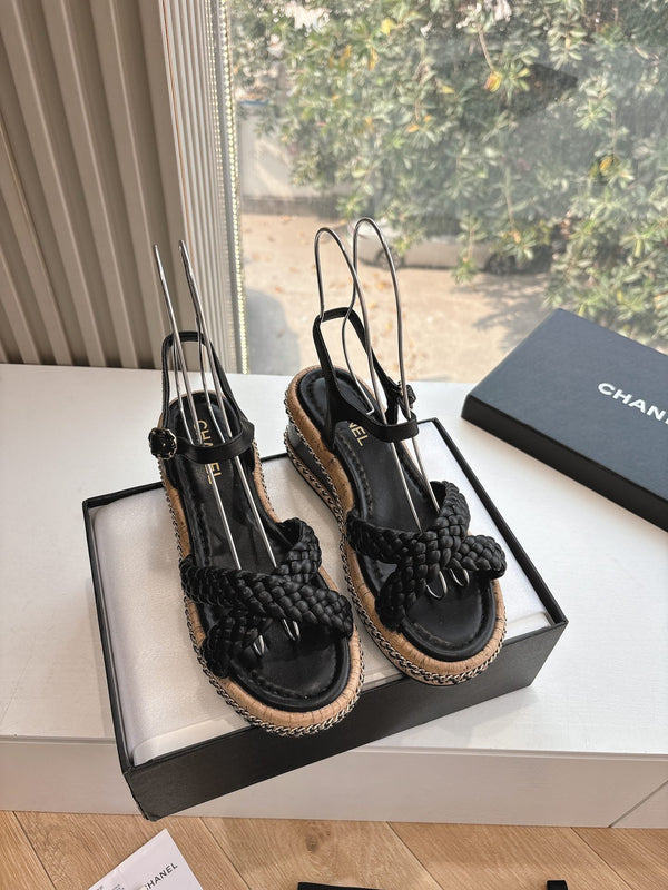 Sandali Mules CC Nero 6cm Pelle di Agnello 202879