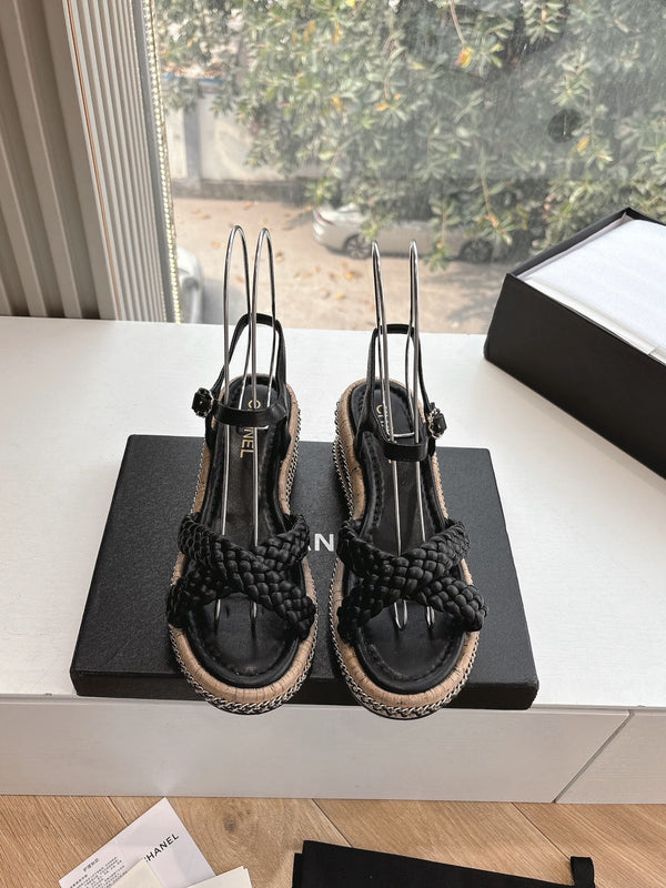 Sandali Mules CC Nero 6cm Pelle di Agnello 202879