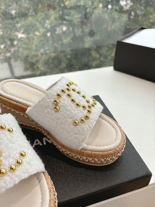 Sandali CC bianchi 6cm in pelle di agnello 202897