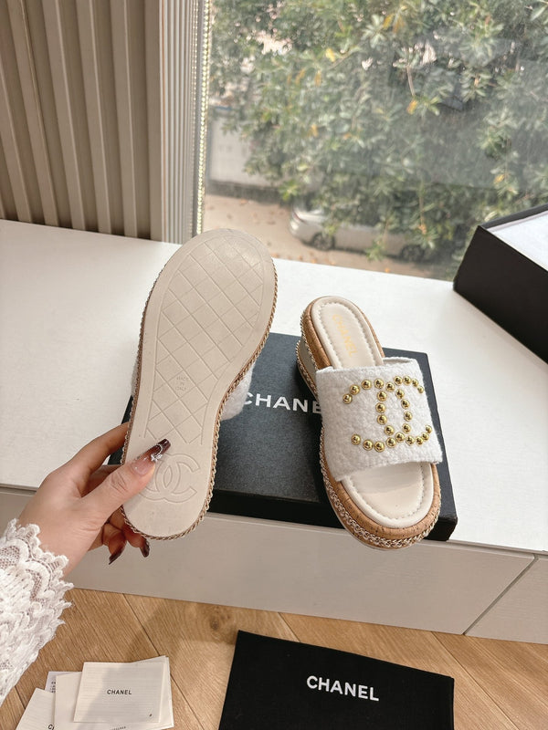 Sandali CC bianchi 6cm in pelle di agnello 202897