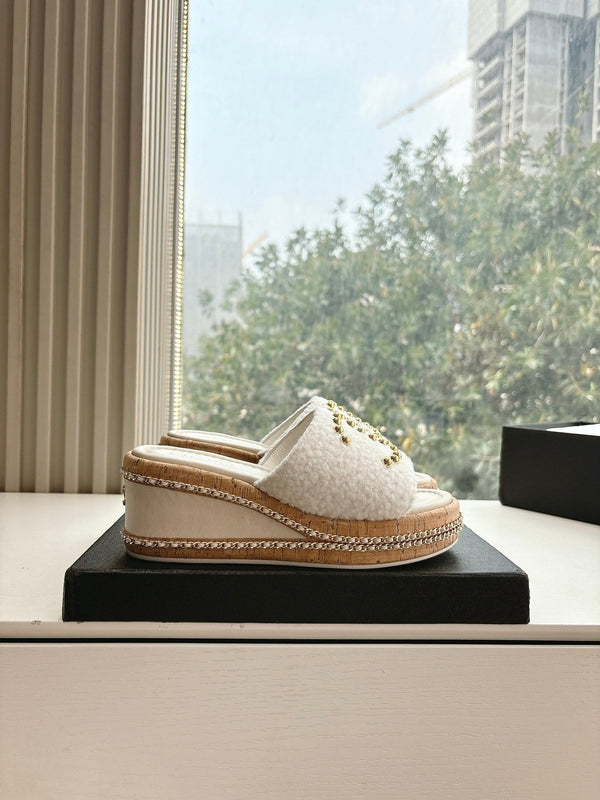 Sandali CC bianchi 6cm in pelle di agnello 202897