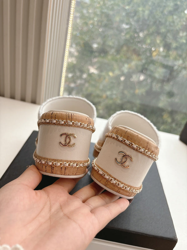 Sandali CC bianchi 6cm in pelle di agnello 202897