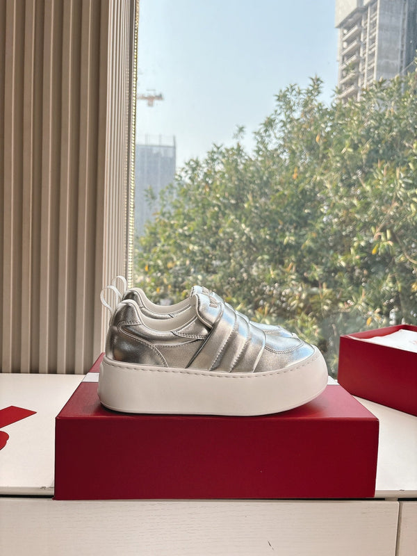 Viv 25 Platform Sneaker Silver Cowhide 358161