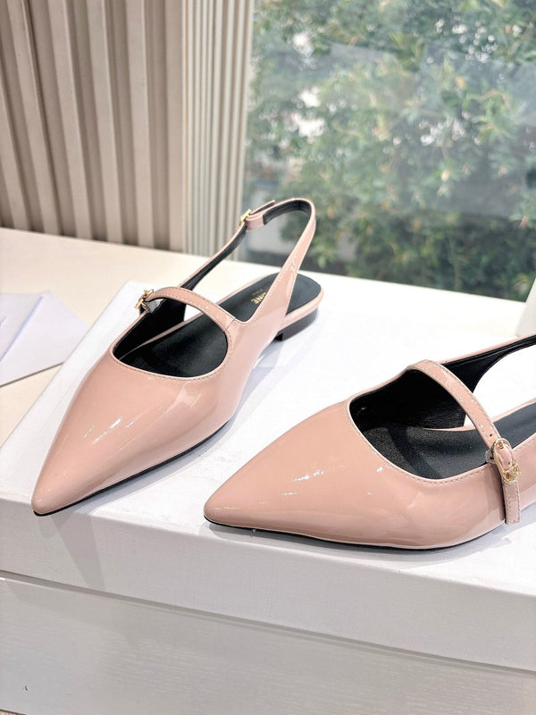 CELINE Slingback Pink Patent Leather 285951