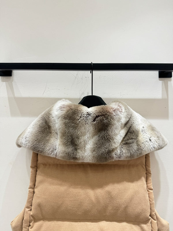 LP 25 Vest Light Brown Gray Fur Cashmere Wool 310255