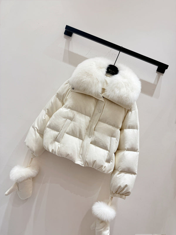 LP 25 Coat White Fur Down Cashmere 310244