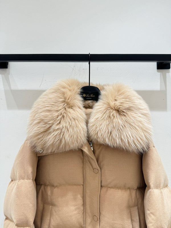 LP 25 Coat Light Brown Fur Down Cashmere 310243