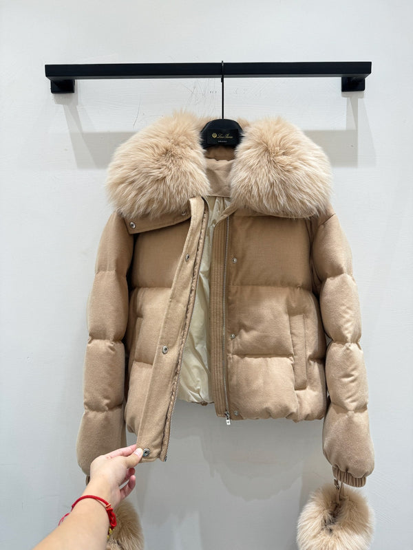 LP 25 Coat Light Brown Fur Down Cashmere 310243