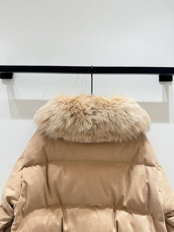 LP 25 Coat Light Brown Fur Down Cashmere 310243