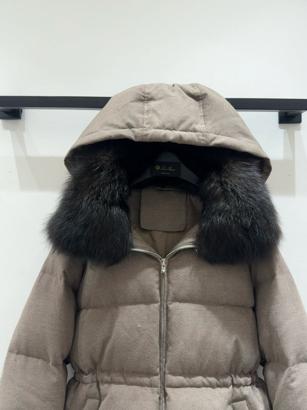 LP 25 Jacket With Gloves Taupe mix Black Wool Cashmere 310256