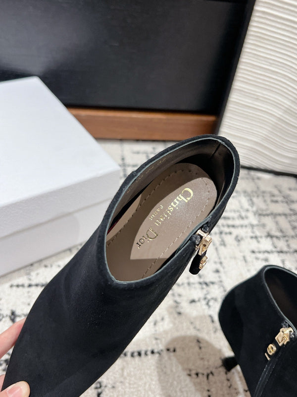 CD Tribales Heeled Ankle Boot 80mm In Black Suede 997059