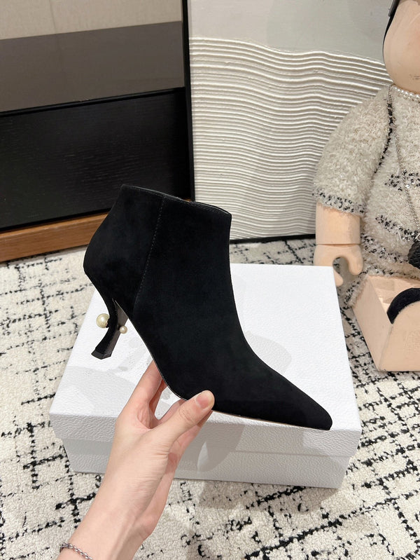 CD Tribales Heeled Ankle Boot 80mm In Black Suede 997059