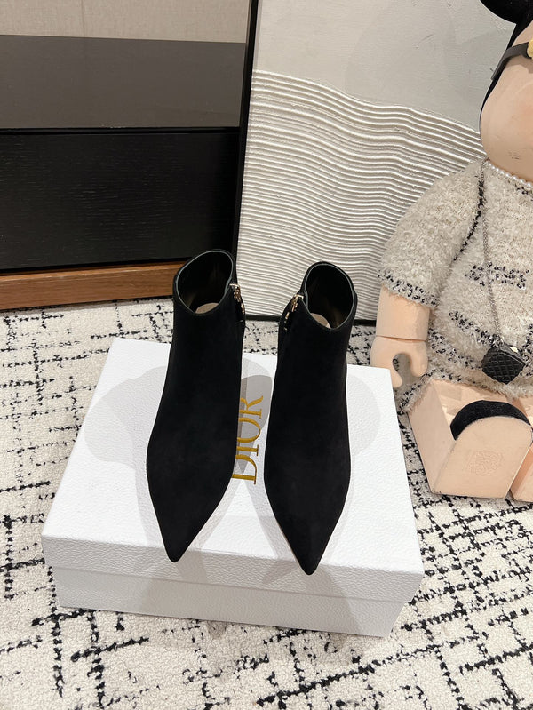 CD Tribales Heeled Ankle Boot 80mm In Black Suede 997059