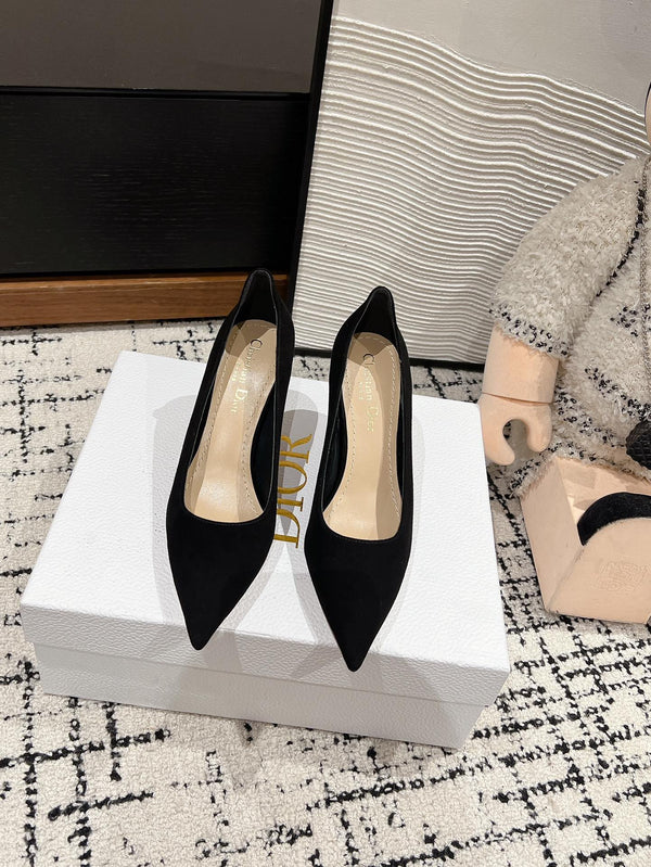 Décolleté CD Tribales nere 80mm in pelle scamosciata nera 997061