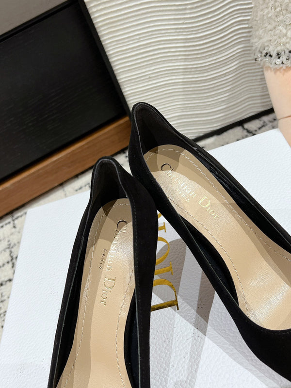 Décolleté CD Tribales nere 80mm in pelle scamosciata nera 997061