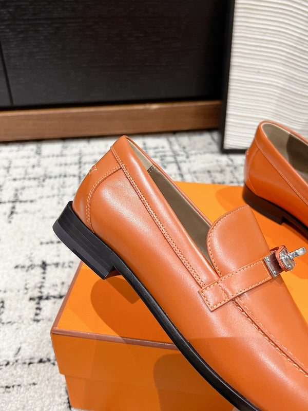 HM Destin Loafer In Tawny Glossy Calfskin 118788