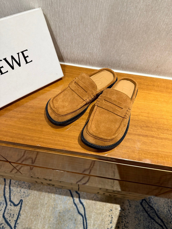 Loewe Campo Mule Light Brown Slide Suede