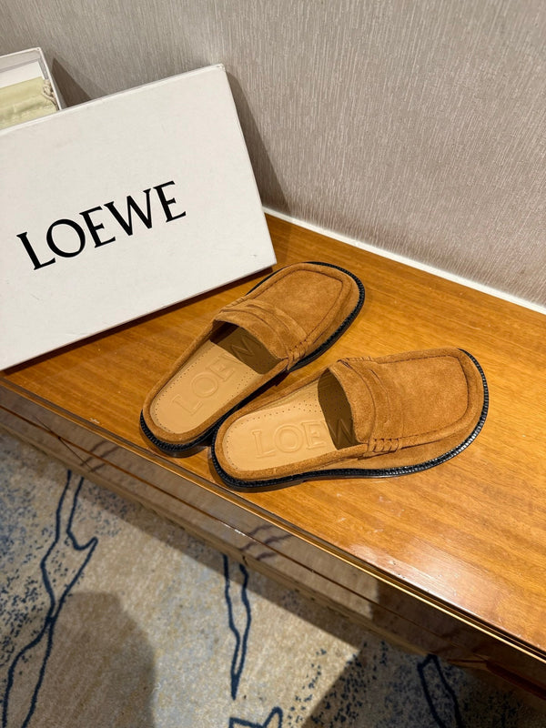 Loewe Campo Mule Light Brown Slide Suede