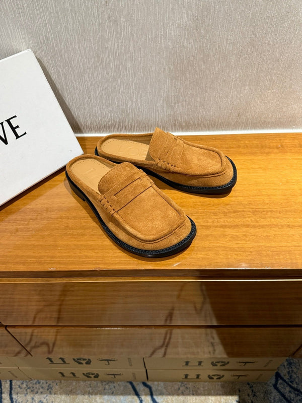 Loewe Campo Mule Light Brown Slide Suede