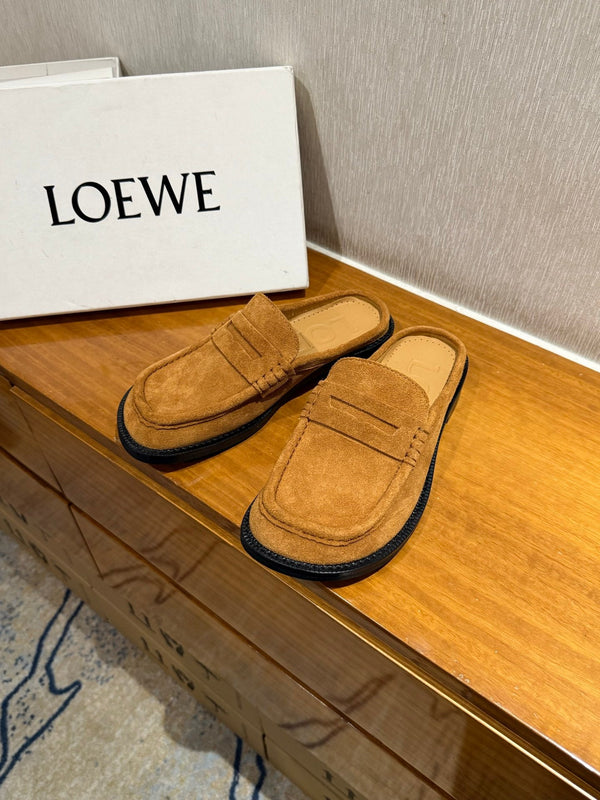 Loewe Campo Mule Light Brown Slide Suede