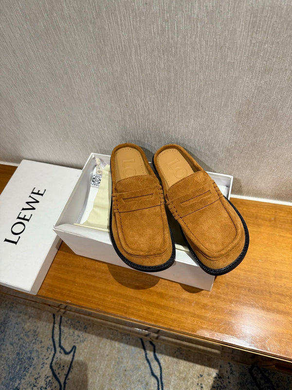 Loewe Campo Mule Light Brown Slide Suede