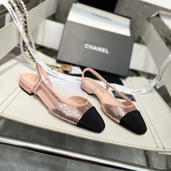 CC 26s Slingback Light Pink Glittered Sheepskin 816193