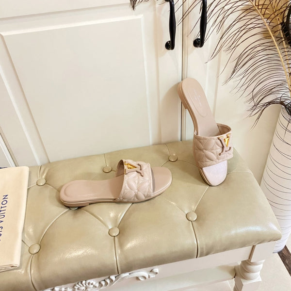 LV Neo Revival Flat Mule Beige Lambskin