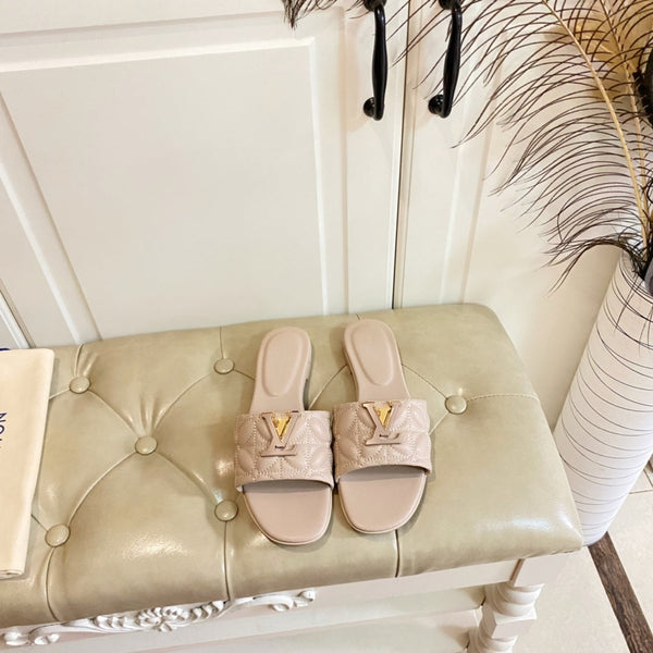 LV Neo Revival Flat Mule Beige Lambskin