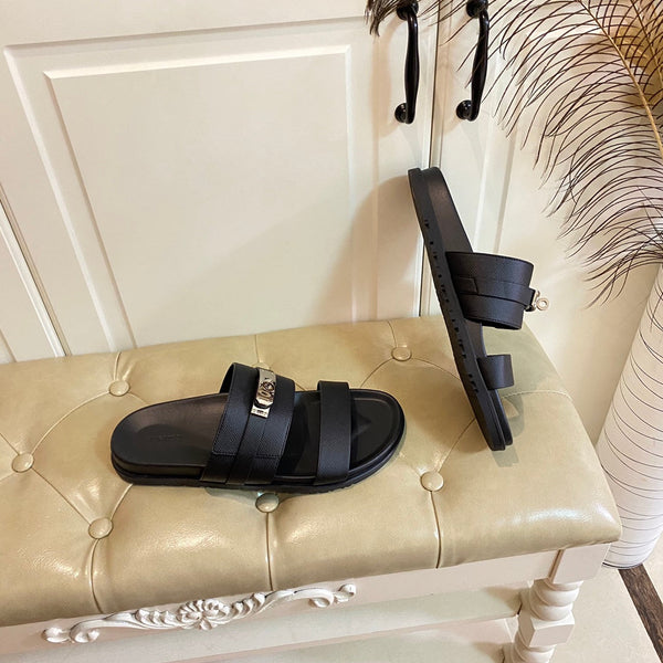 HM Jackson Sandal Black Cowhide 958022