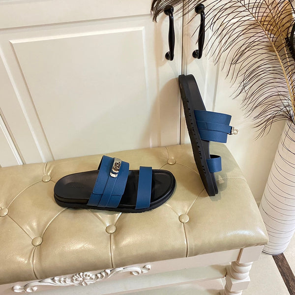 HM Jackson Sandal Deep Blue Cowhide 958024