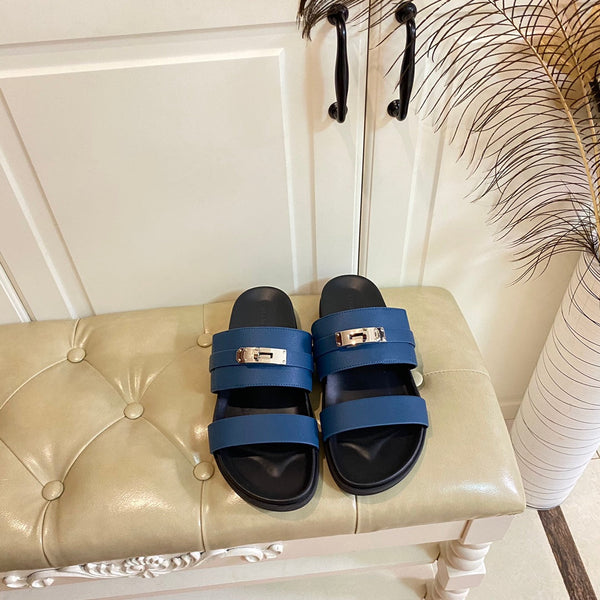 HM Jackson Sandal Deep Blue Cowhide 958024