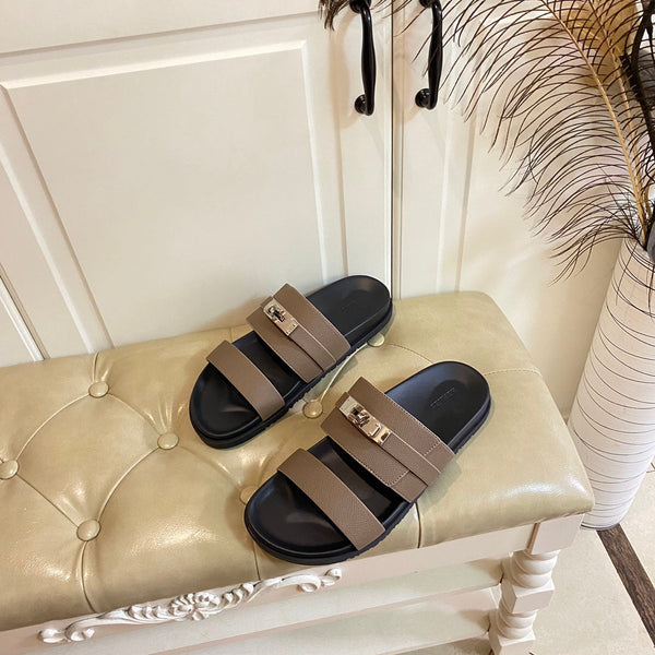 HM Jackson Sandal Deep Brown Cowhide 958026