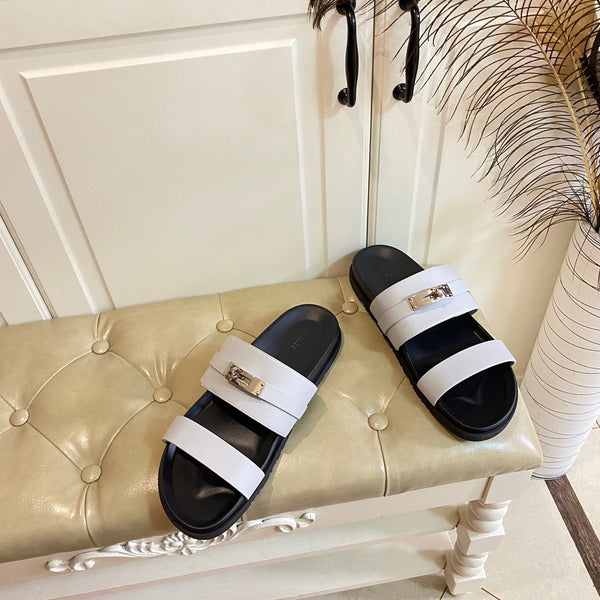 HM Jackson Sandal White Calfskin 958045