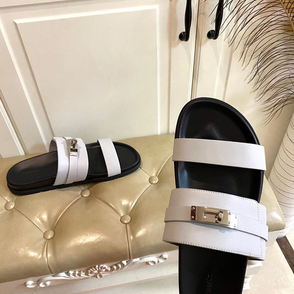 HM Jackson Sandal White Calfskin 958045