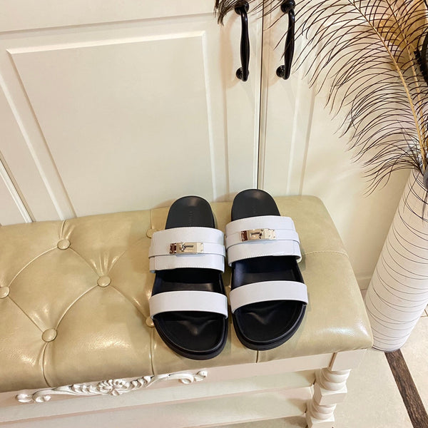 HM Jackson Sandal White Calfskin 958045