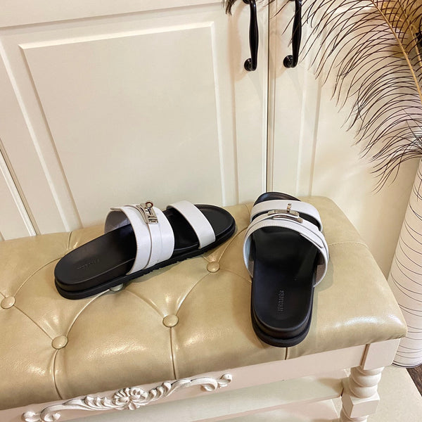 HM Jackson Sandal White Calfskin 958045