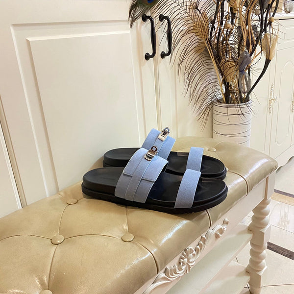 HM Jackson Sandal Could Blue Suede 958054